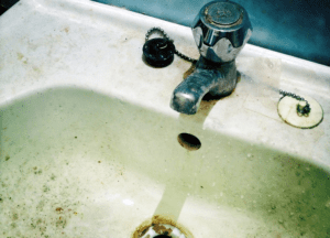 dirty sink